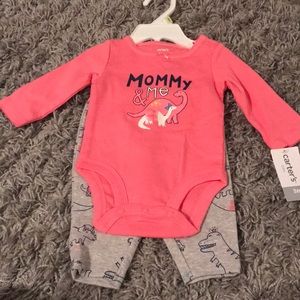 Carter’s 3m baby girl long sleeve/pant set NWT